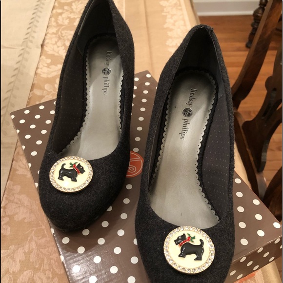 Lindsey Phillips wedges with interchangeable snaps - Picture 2 of 7